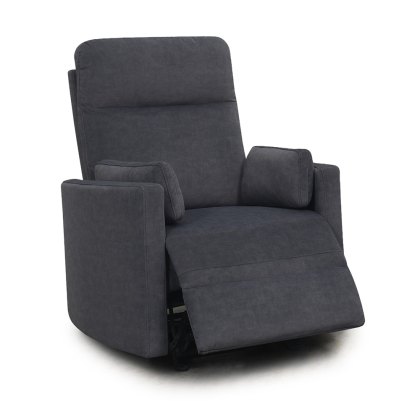 Ancelle Swivel & Rocking Reclining Armchair Fabric Grey Ancelle Swivel & Rocking Reclining Armchair Fabric Grey