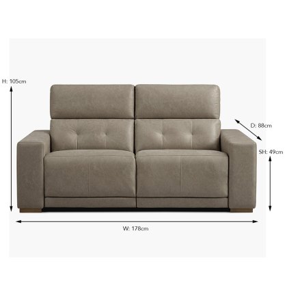 Mayca 2 Seater Sofa With Adjustable Headrest Fabric 2