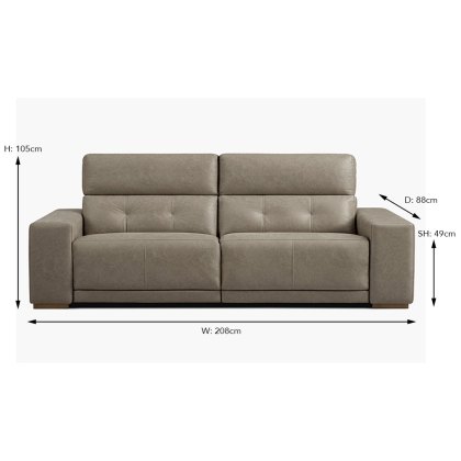 Mayca 3 Seater Sofa With Adjustable Headrest Fabric Cat 2