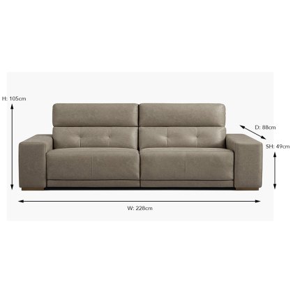 Mayca 3.5 Seater Sofa With 2 Seats & Adjustable Headrest Fabric Cat 2