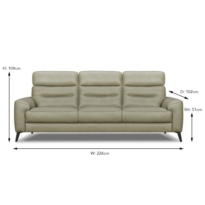 Port Douglas 3.5 Seater Sofa With 3 Seat Cushions Leather Category 15 (S)