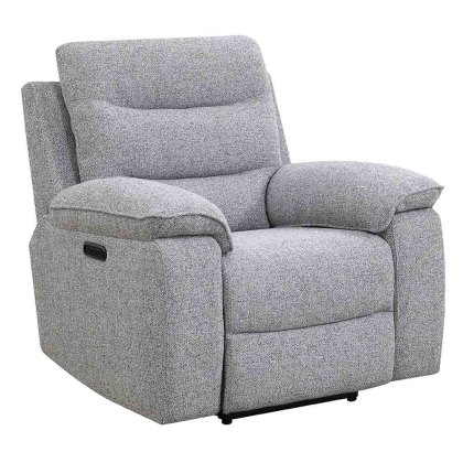 Anton Electric Reclining Armchair Fabric Silver