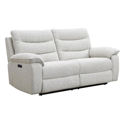 Anton 3 Seater Electric Reclining Sofa Fabric Cream