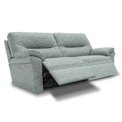 Seattle Electric Reclining 2.5 Seater Sofa With USB Port Fabric B