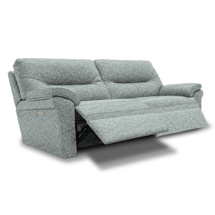 Seattle Manual Reclining 3 Seater Sofa Fabric B