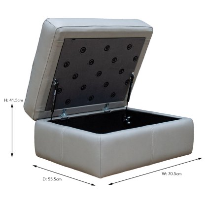 Seattle Storage Footstool Fabric B