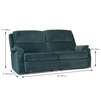 Dakota 2.5 Seater Sofa Standard Fabric