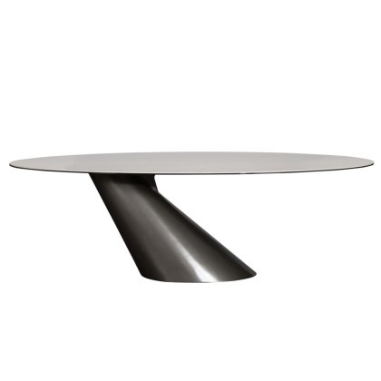 Granada 10 Person Angled Dining Table White Ceramic Top