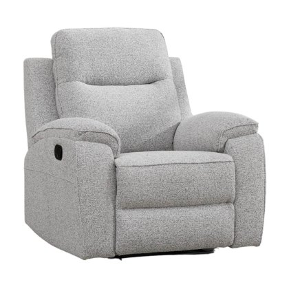 Salzburg Manual Reclining Armchair Fabric Light Grey