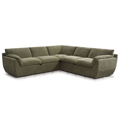 Darren 4 + Seater Modular Corner Sofa LHF/RHF Fabric Forest Night