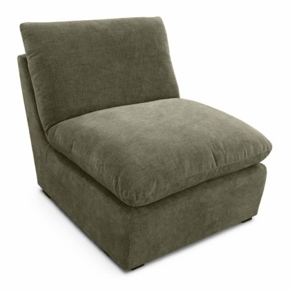 Darren 1.5 Seater Modular Armless Chair Fabric Forest Night