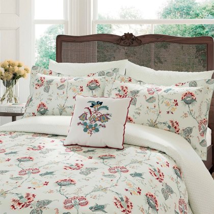 Palampore Trail Reversible Duvet Cover Set Duck Egg (Multiple Sizes)