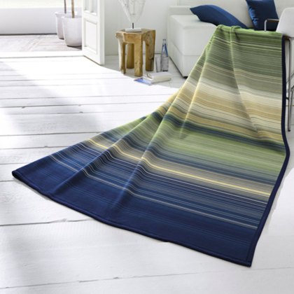 Ombre Stripe Throw 140cm x 180cm Green Ombre Stripe Throw 140cm x 180cm Green