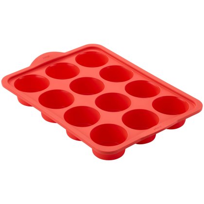 Silicone 12 Cup Muffin Tin Berry 7cm x 3cm Silicone 12 Cup Muffin Tin Berry 7cm x 3cm