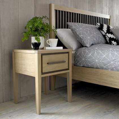 Rimini Bedside Locker Aged Oak & Weathered Oak (Multiple Sizes)