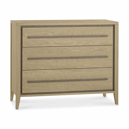 Rimini 3 Drawer Chest Of Drawers Aged Oak & Weathered Oak