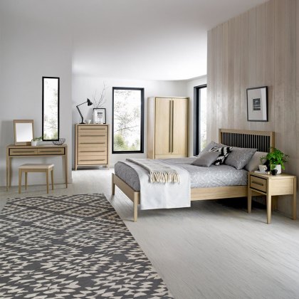 Rimini Bedstead Aged Oak & Weathered Oak (Multiple Sizes)