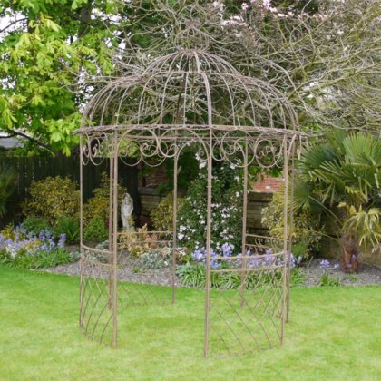 Metal Outdoor Gazebo Brown