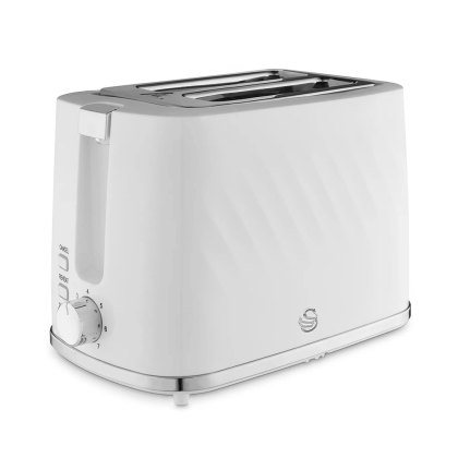 Windsor Textured 2 Slice Toaster White