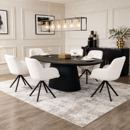 Gabriella Dining Table Black (Multiple Sizes)