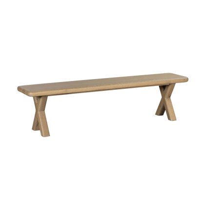 Tenby 3 Person Dining Bench Rustic Oak