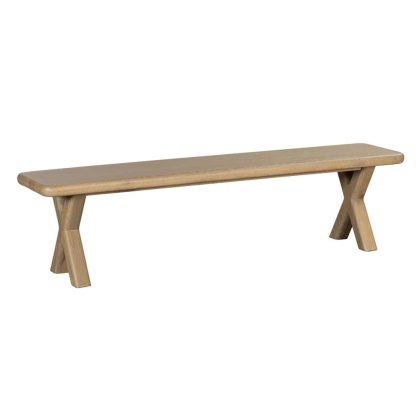 Tenby 4 Person Dining Bench Rustic Oak