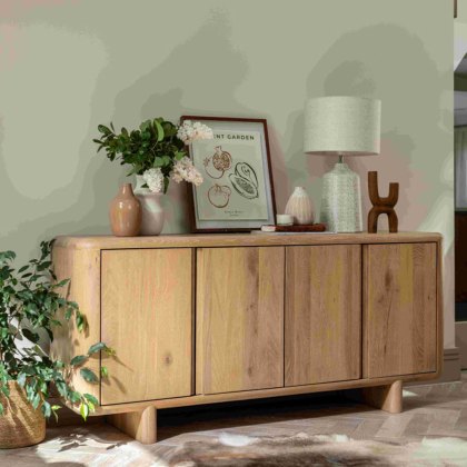 Tenby 4 Door Sideboard Rustic Oak