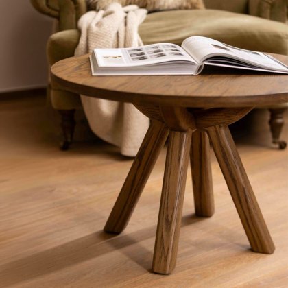 Austin Round Coffee Table White Oak