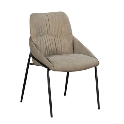 Jacob Dining Chair Faux Suede Taupe