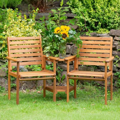 Napoli Acacia 2 Person Outdoor Companion Set