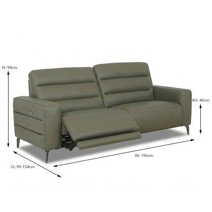 Angus Electric Reclining 2.5 Seater Sofa With USB Port Leather Cat 20 BX & NW Angus Electric Reclining 2.5 Seater Sofa With USB Port Leather Cat 20 BX & NW