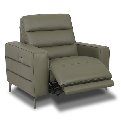 Angus Electric Reclining Standard Armchair With USB Port Leather Cat 20 BX & NW