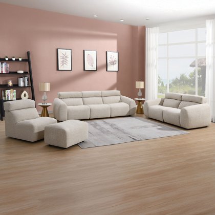 Santorini 5 Seater Sofa Fabric Costa Natural