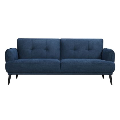 Lovell 3 Seater Sofa With 2 Seat Cushions Fabric 20 Belfast Navy Blue