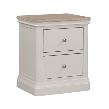 Harry 2 Drawer Bedside Locker Cashmere & Oak Harry 2 Drawer Bedside Locker Cashmere & Oak