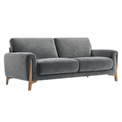 Kristina 3 Seater Sofa With 2 Seat Cushions Fabric Category 30 Ansell Basalt