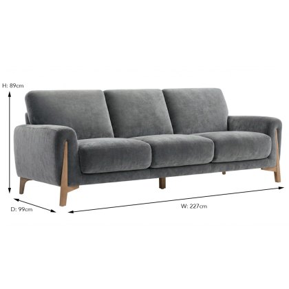 Kristina 3 Seater Sofa With 3 Seat Cushions Fabric Category 30
