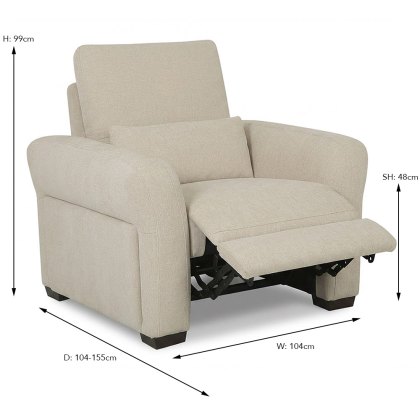 Valais Electric Reclining Armchair Fabric