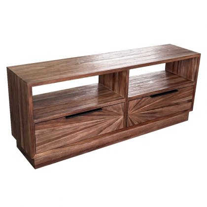 Rachel 2 Drawer TV/Entertainment Unit Dark Teak