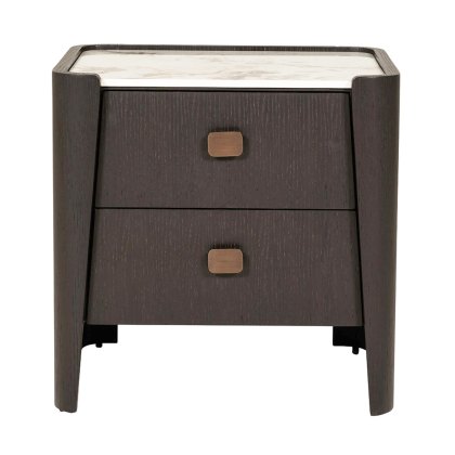 Rio 2 Drawer Bedside Locker Ebony