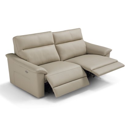 Odette 2.5 Seater Electric Reclining Sofa With 2 Recliners Leather Category B