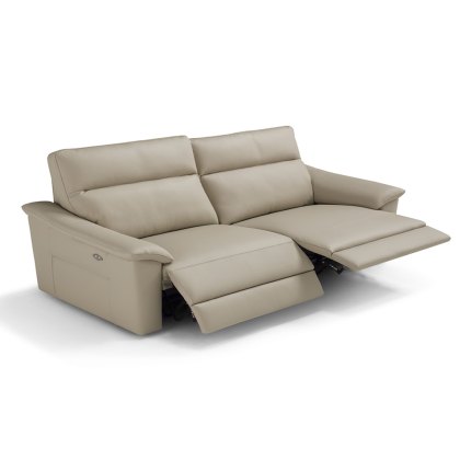 Odette 3.5 Seater Electric Reclining Sofa With 2 Recliners Leather Category B