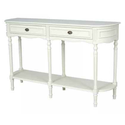 Lyon 2 Drawer 1 Shelf Console Table Lime White