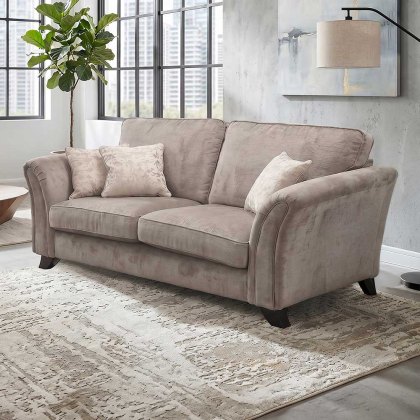 Sanchez 3 Seater Sofa Fabric B Stone Sanchez 3 Seater Sofa Fabric B Stone
