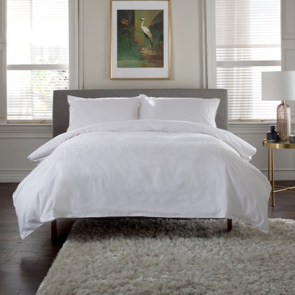 Wild Grass Duvet Cover Set White (Multiple Sizes)