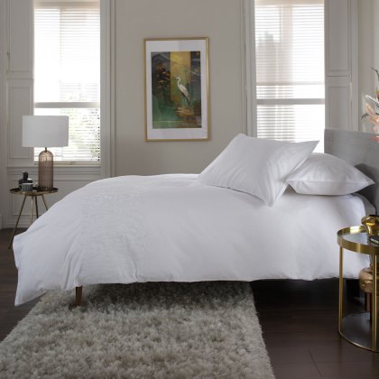 Wild Grass Duvet Cover Set White (Multiple Sizes)