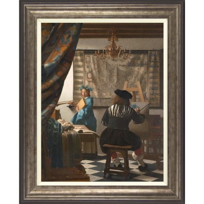 The Artist Studio 50cm x 61cm Picture By Johannes Vermeer Bronze Frame The Artist Studio 50cm x 61cm Picture By Johannes Vermeer Bronze Frame