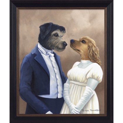 Mr & Mrs Fitzwilliam 34.5cm x 28cm Picture By 	Peter Annable Black Frame
