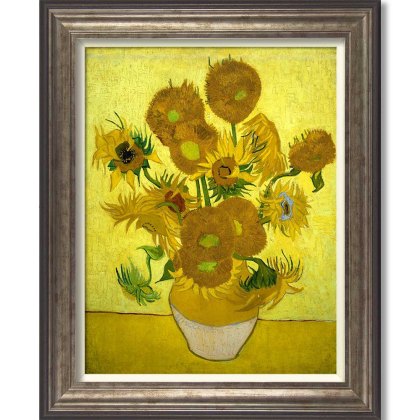 Sunflowers 50cm x 61cm Picture By Van Gogh Bronze Frame Sunflowers 50cm x 61cm Picture By Van Gogh Bronze Frame