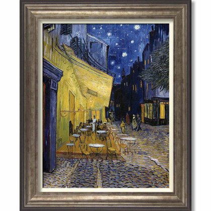 Cafe Terrace At Night 50cm x 61cm Picture By Van Gogh Bronze Frame Cafe Terrace At Night 50cm x 61cm Picture By Van Gogh Bronze Frame